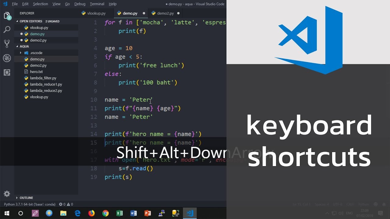 คีย์ลัด (keyboard shortcuts) ที่จะทำให้เขียนโค้ดได้เร็วยิ่งขึ้นด้วย Visual Studio Code