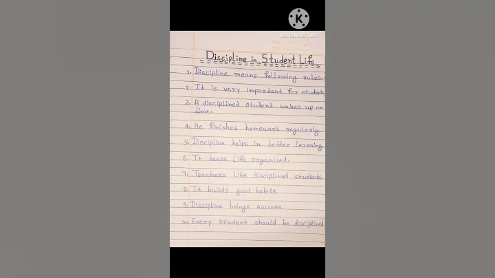 Discipline in Student Life | 10 Lines Essay in English | Easy & Short Essay for Students