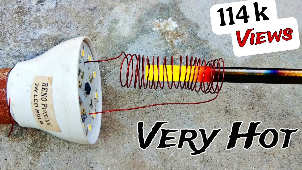 How To Make A Powerful INDUCTION HEATER From a CFL Bulb - YouTube