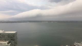 Spiral clouds over Toronto Island timelapse