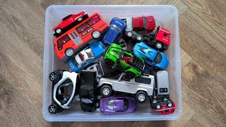 Box Filled With Toy Vehicles in 4k