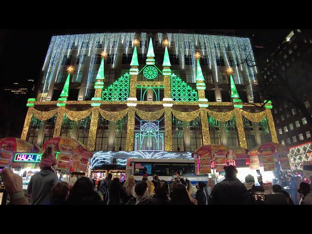 Saks Fifth Avenue Holiday Light Show 2021 🎅🎄✨ 
