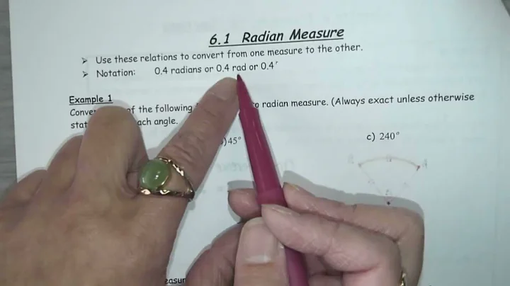 MHF4U1 6.1 Radian Measure Part 1