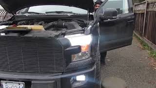 HOW TO: 2015 2016 Ford F150 headlight BULB *easy way*