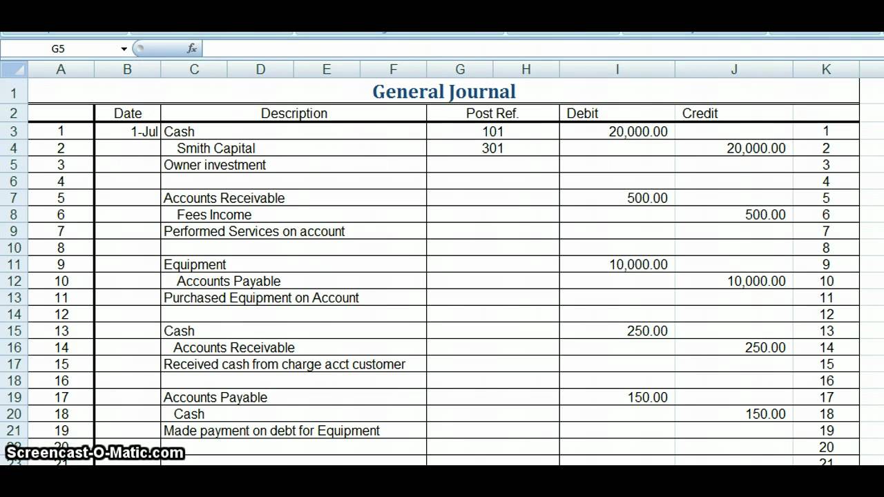 Posting to a Ledger - YouTube