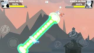 Playing stick shadow war fight mode hell tournament Finals Goku ultra vs Vegita ultra screenshot 3