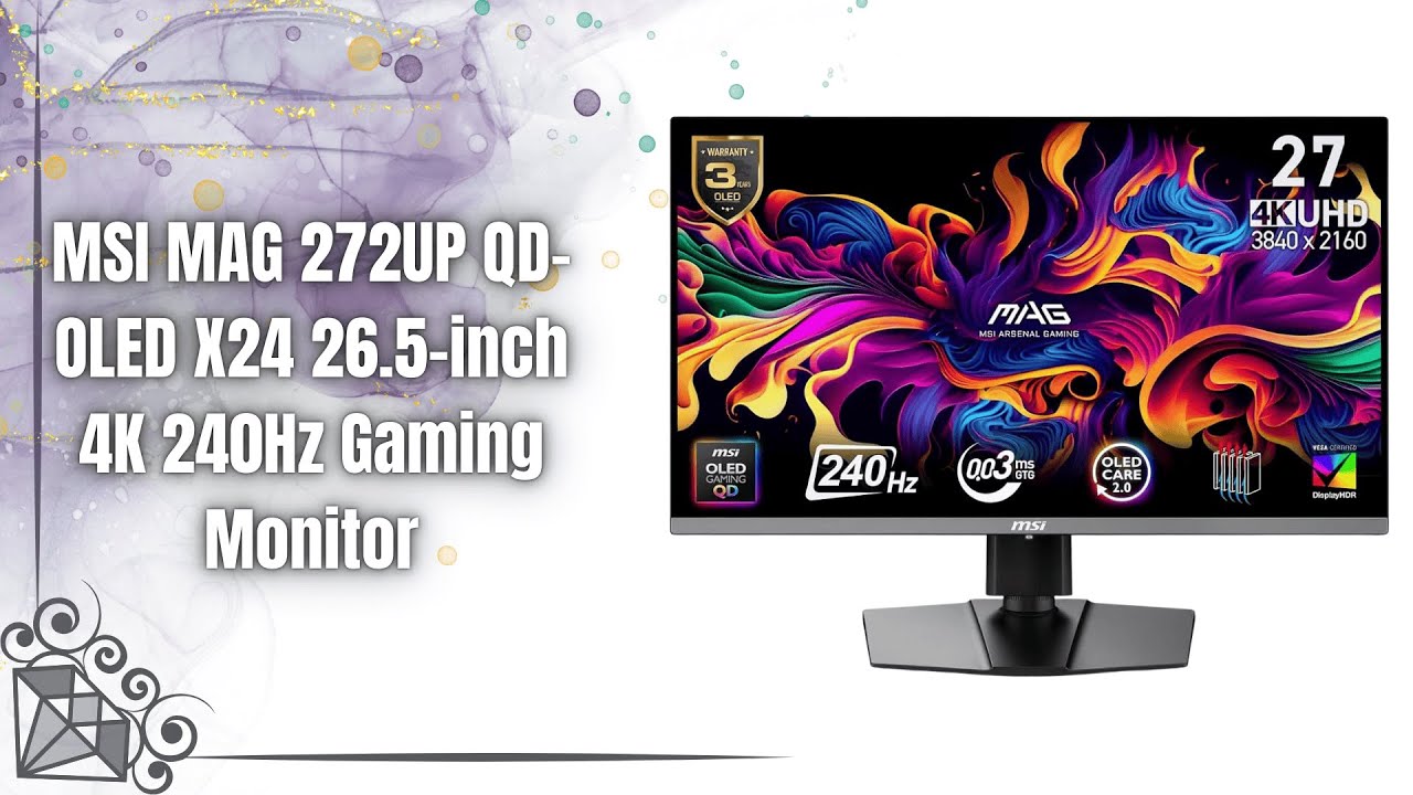 MSI MAG 272UP QD-OLED Review | 4K 240Hz OLED Gaming Monster! - YouTube
