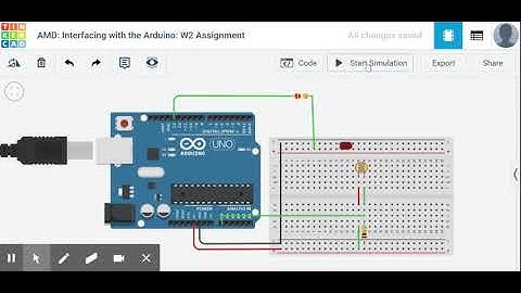 Interfacing with the Arduino: Week 2 Assignment | Tinkercad | Coursera