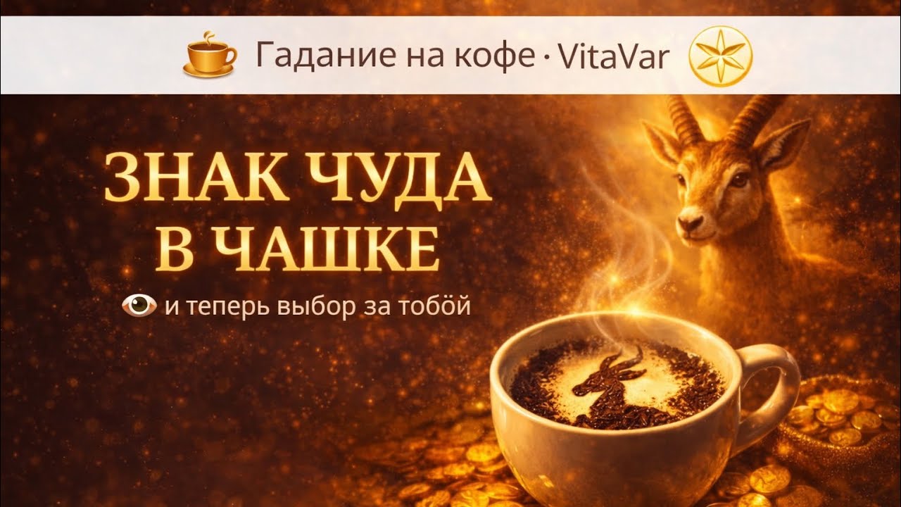 ☕🦌 ЗНАК АНТИЛОПЫ В КОФЕ — ЧУДО УЖЕ В ПУТИ 