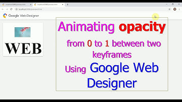 Animating opacity from 0 to 1 between two keyframes - Google Web Designer
