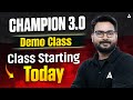 Champion 3.0 | Complete Reasoning for Bank Exams 2026 | Demo Class | By Saurav Singh Sir