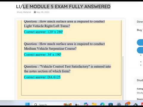 LE MODULE 5 EXAM FULLY ANSWERED