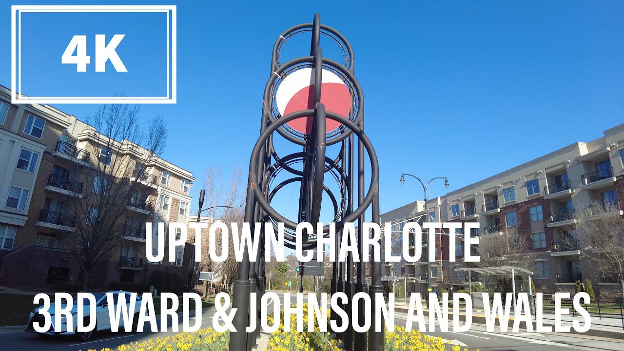 Charlotte NC (4K)  Walking Tour (3RD Ward)