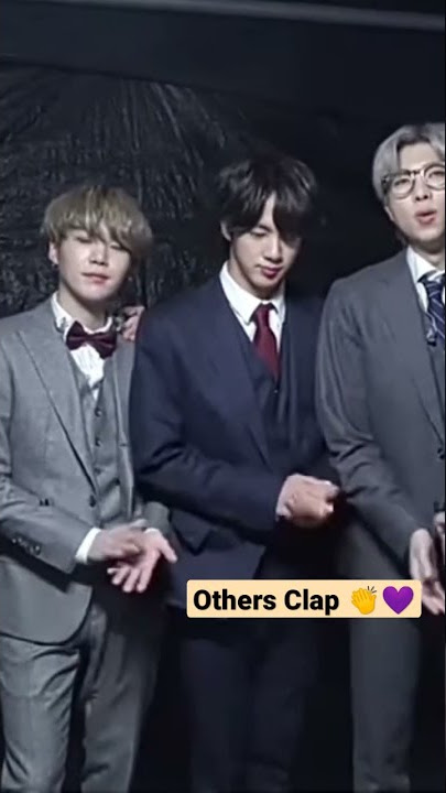 Bts Clapping...others clap vs kookie's clap 🐻🐰 #taekook #vkook #taeguk #taehyung #jungkook #btsarmy