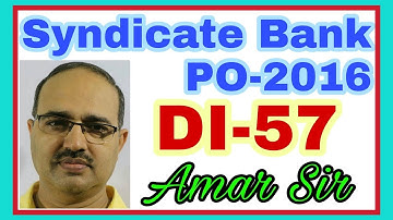Data Interpretation-57: Syndicate Bank PO-2016: Shortcut Tricks: By Amar Sir: Bank/SSC/Railway