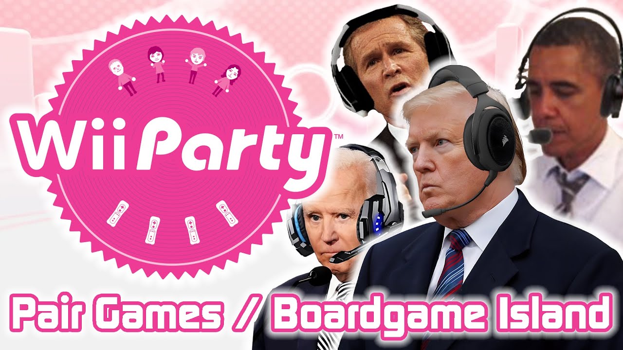 US Presidents Play Wii Party (Pair Games & Boardgame Island Supercut)