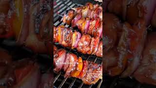 Raspberry Sriracha Chicken Kebabs!