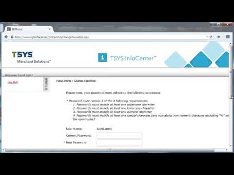 How to login to TSYS InfoCenter for customized payment processing data and reports