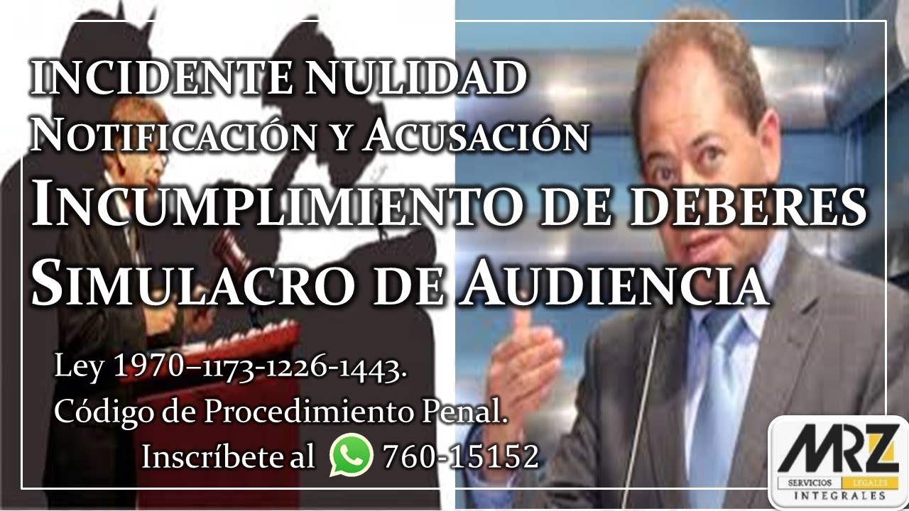 Incidente De Nulidad De Notificaciones Ejemplo www.youtube.com