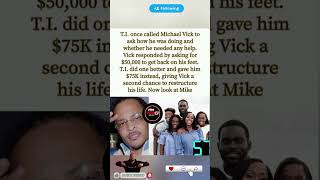 💰 He asked for $50K… his friend gave him $75K instead 😤 #TI #MichaelVick #viral #celebrity #trending