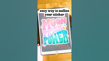 the BEST way to outline a sticker in Procreate #shorts #procreate #sticker