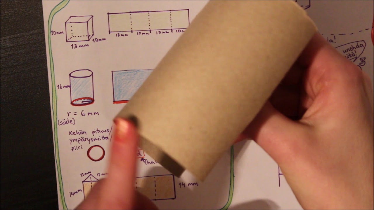 Lieriöiden pikakertaus (tilavuus, pohjan ja vaipan pinta-ala, kokonaispinta-ala & yksiköt) 9LK