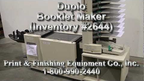 Duplo Booklet Making System