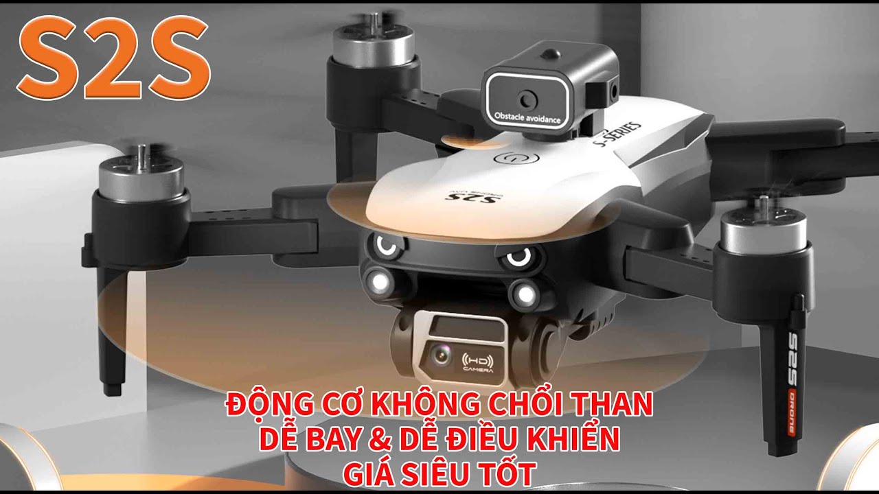 🎥 Review máy bay 4 cánh điều khiển từ xa S2S, động cơ không chỗi than #flycam — Video review, click xem trên YouTube