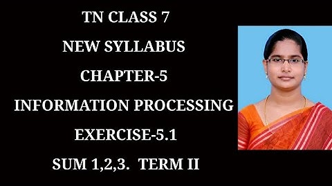 7th maths Term-2 Ch-5 Information processing Ex-5.1 (1,2,3 sums) | samacheer 2021