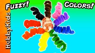 Fuzzy RAINBOW Twisty COLORS! Surprise Egg BAPA Chocolate Sweet Treat HobbyKidsTV