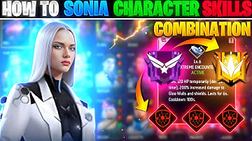OB41 SONIA (IMMORTAL SKILL COMBINATION) free fire Sonia character ability and Character combination