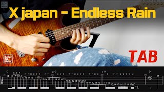 Video thumbnail of "[2TAB] X japan - Endless Rain │Guitar solo"