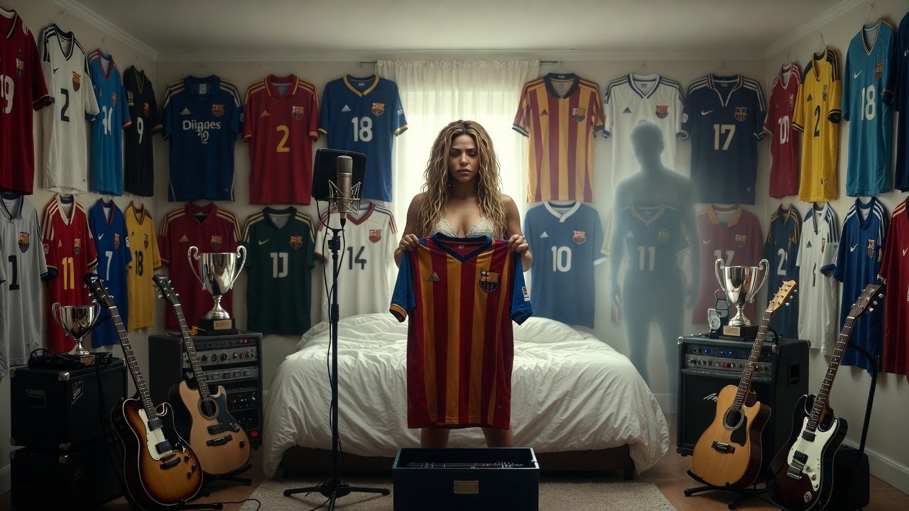 Shakira convirtió la habitación de Piqué en un estudio de grabación.