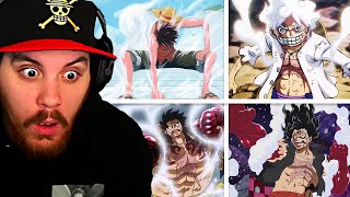 One Piece ALL Luffy Gear Transformations Reaction