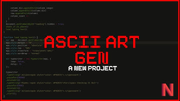 Nice ascii art video generator thingy
