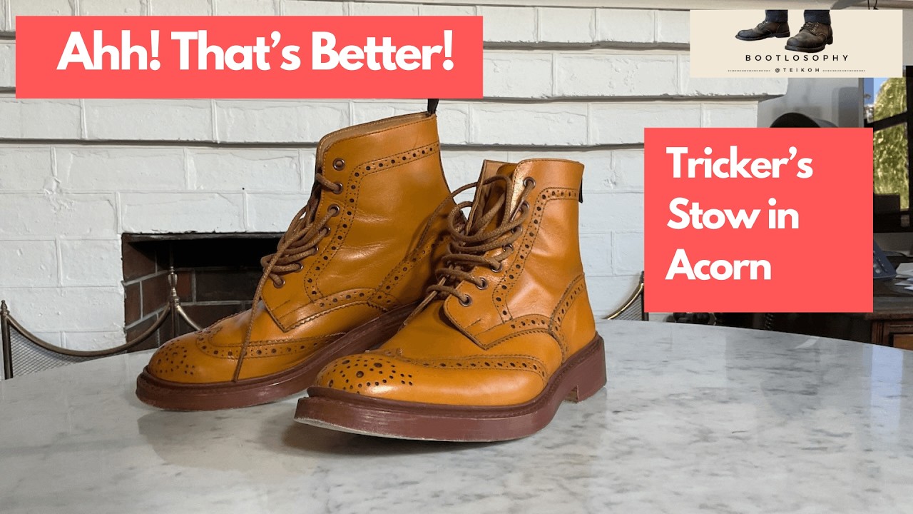 Stow Acorn Country Brogue Boots Tricker