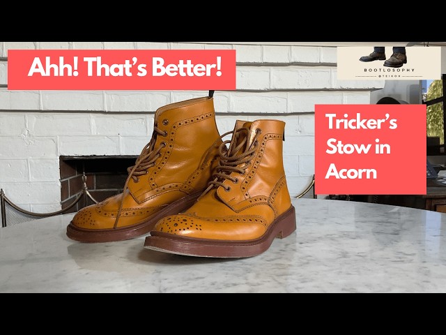 Review of the Tricker's Stow Country Boot in Acorn Antique - YouTube