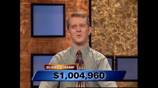 Final Jeopardy 7132004 Ken Breaks The 1000000 Mark