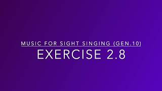 Exercise 2.8 - Music for Sight Singing