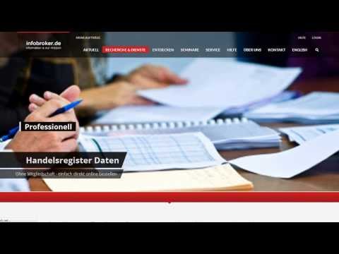 Handelsregister Auszug mit Gesellschafter Angaben anfordern - Tutorial