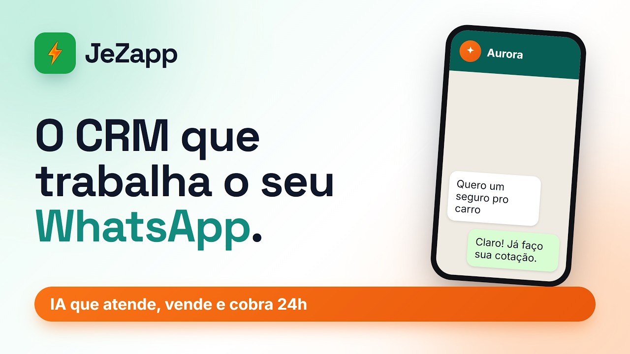 Prévia do vídeo do JeZapp CRM