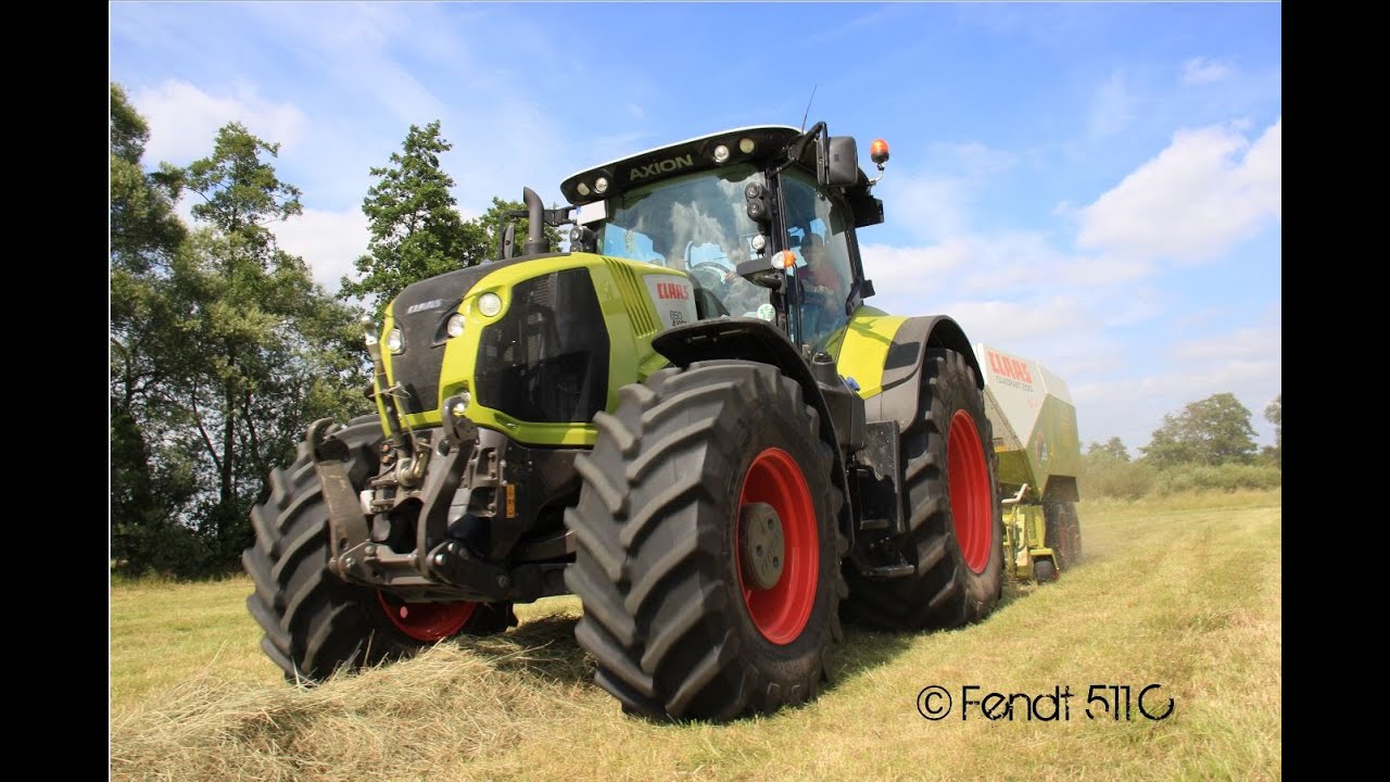 Claas im Doppelpack: Claas Axion 850 mit Claas Quadrant 2100 Roto Cut