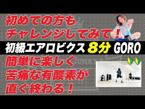 初級エアロビクス》8分 簡単に楽しく苦痛な有酸素がすぐ終わる！初めて
