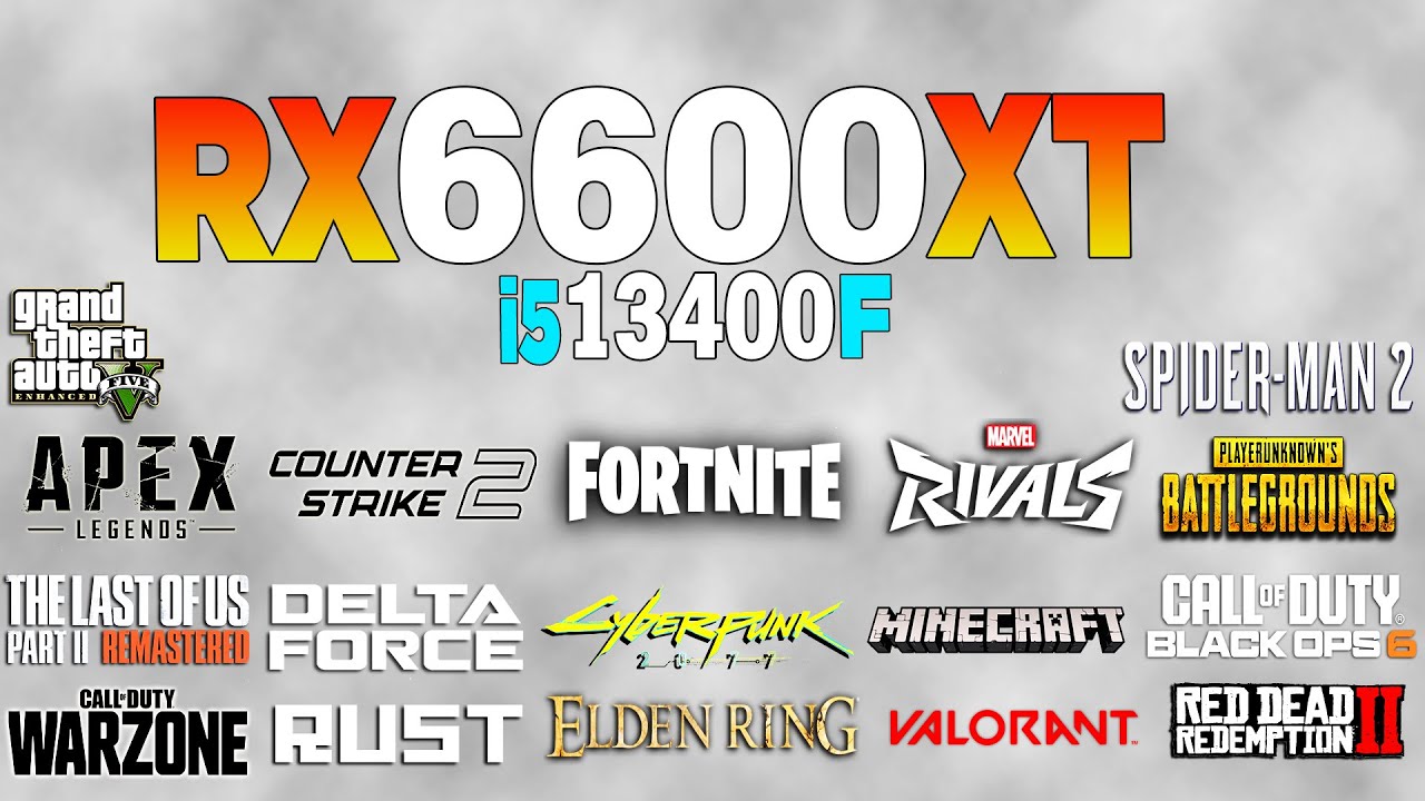 RX 6600 XT + i5 13400F - Test in 18 Games - YouTube