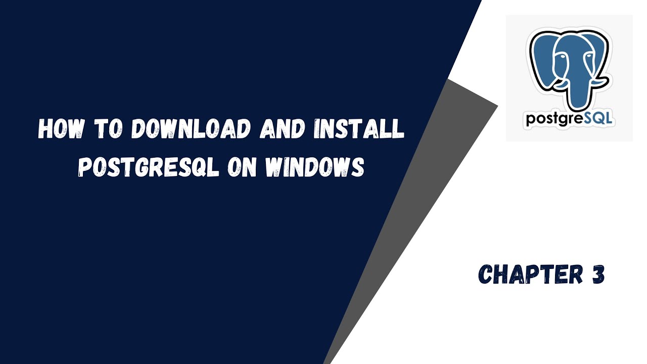 How to Download and Install PostgreSQL on Windows!! - YouTube