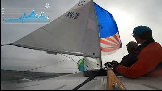 2024 Davis Island Flying Scot Regatta - Race 1, Big Breeze, Reefed Main
