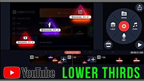 How to Make Social Media Lower Thirds in Kinemaster | Lower Thirds