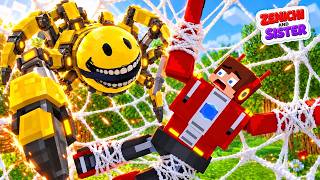 Verity the Robot Spider's Web Trap! - JJ x Sister Story - Minecraft Animation