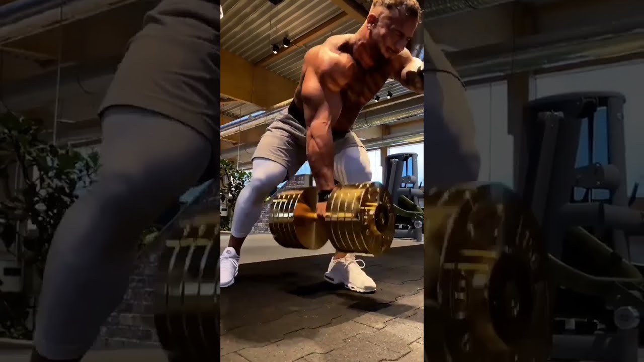Golden 150kg Gold Dumbbell 🔥