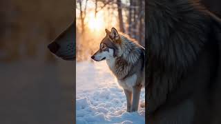 When winter is ending, but you're not ready yet… ❄️😅#WinterToSpring #WolfAesthetic #SeasonChange
